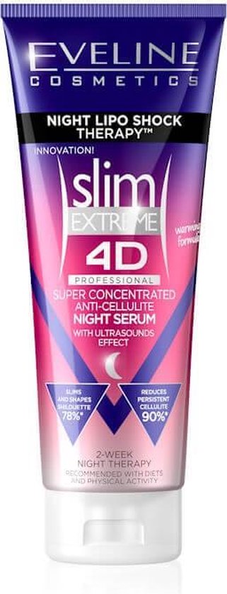 Eveline Cosmetics Slim4d NIGHT LIPO SHOCK THERAPHY Anticellulite Schlankeits Serum 250 ml